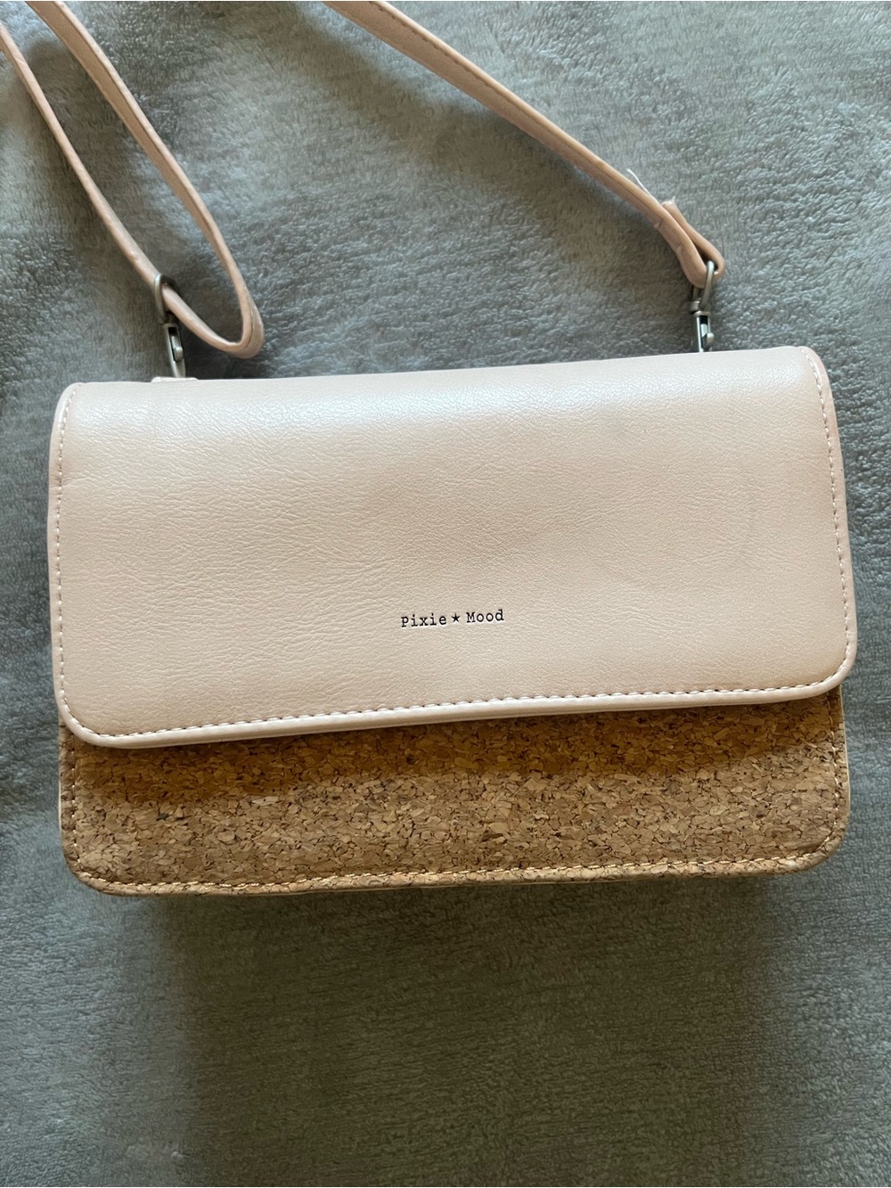 Pixie Mood Pale Pink & Cork Crossbody Bag